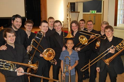 RCM Trombone Choir Joins Purcell School Trombones